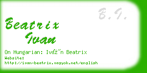 beatrix ivan business card